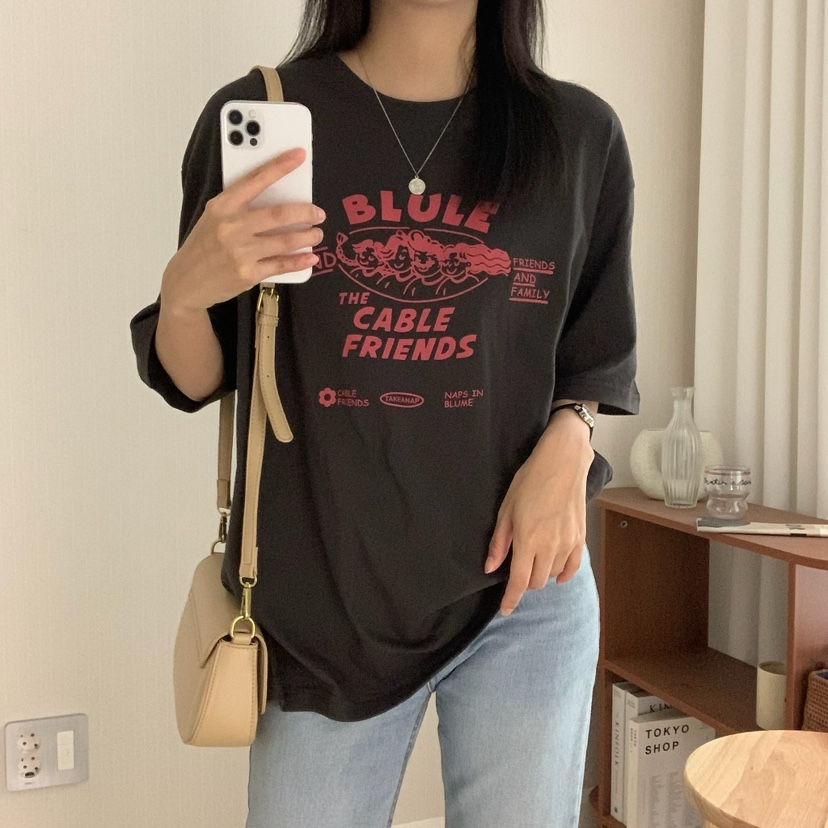 FROMJINI韓國直郵㊣女裝新品熱賣休閑推薦人氣時尚25春夏T恤FROMJINIT恤