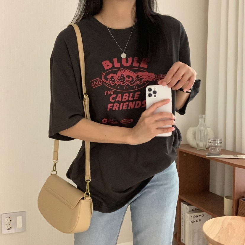 FROMJINI韓國直郵㊣女裝新品熱賣休閑推薦人氣時尚25春夏T恤FROMJINIT恤
