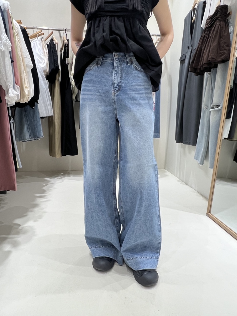 SHIRRING韓國代購㊣女裝新品時尚熱賣人氣推薦休閑牛仔褲打折SHIRRING牛仔褲