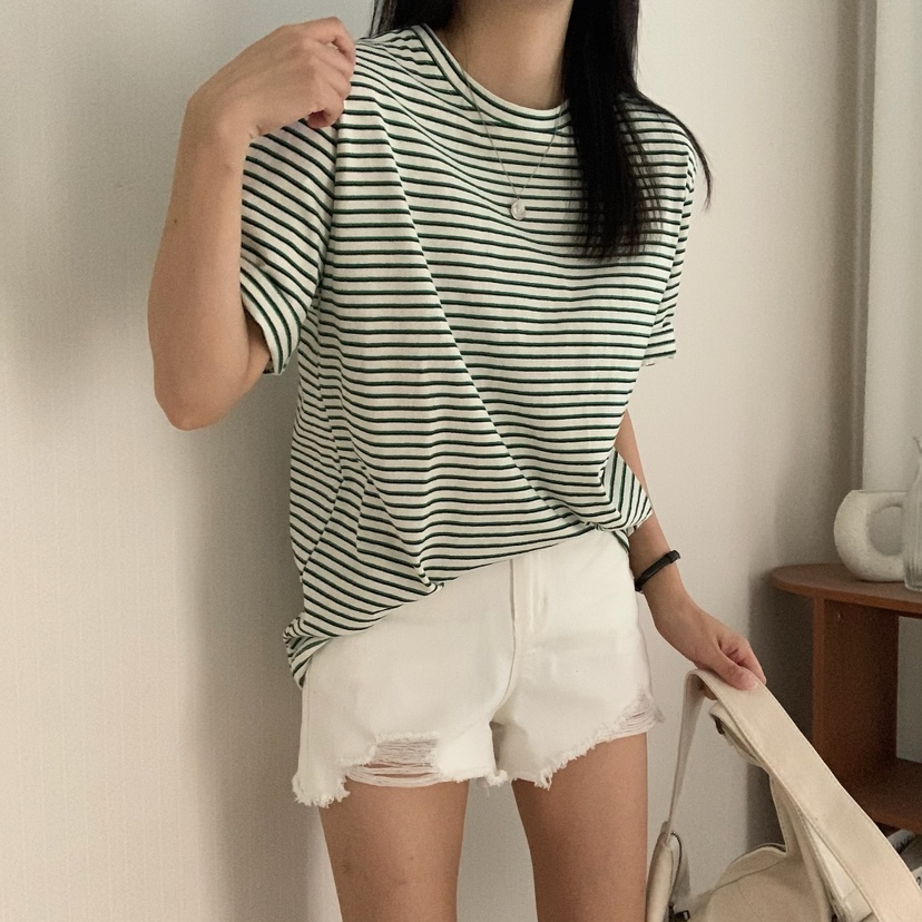 HELLO JINI東大門㊣直郵女裝新品25春夏時尚人氣熱賣推薦T恤HELLO JINIT恤圖色2