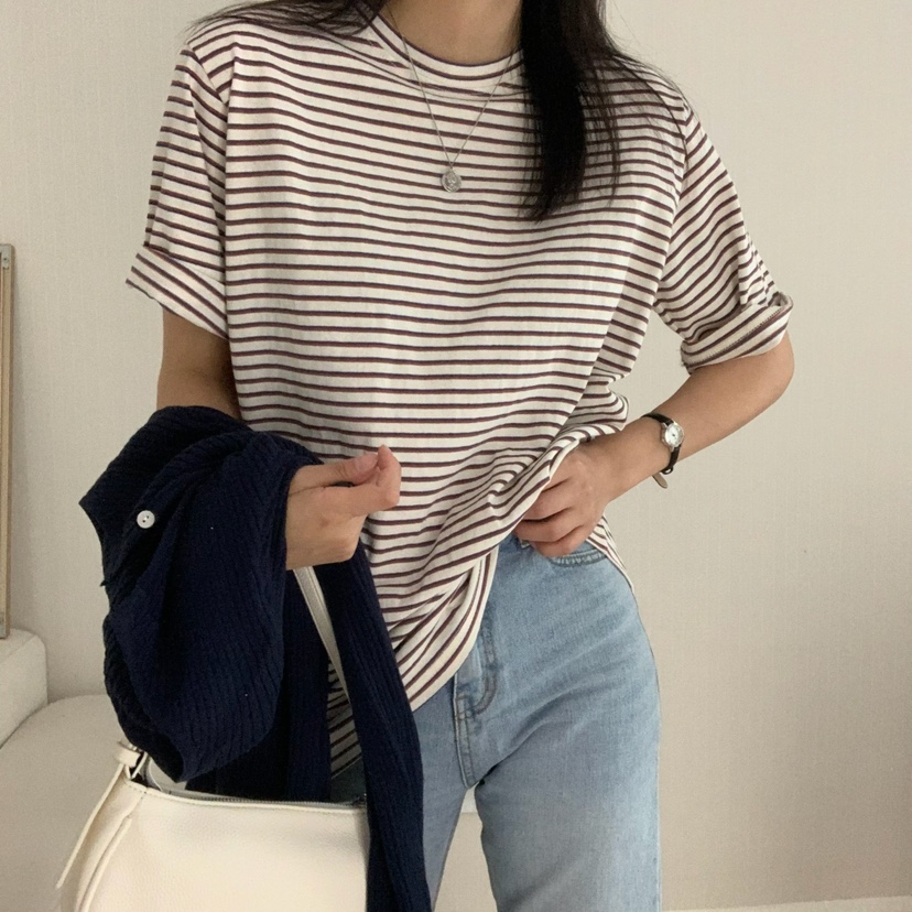 HELLO JINI東大門㊣直郵女裝新品25春夏時尚人氣熱賣推薦T恤HELLO JINIT恤圖色3