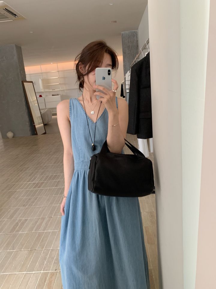 HER韓國代購㊣女裝新品休閑推薦熱賣人氣25春夏職業時尚連衣裙HER連衣裙
