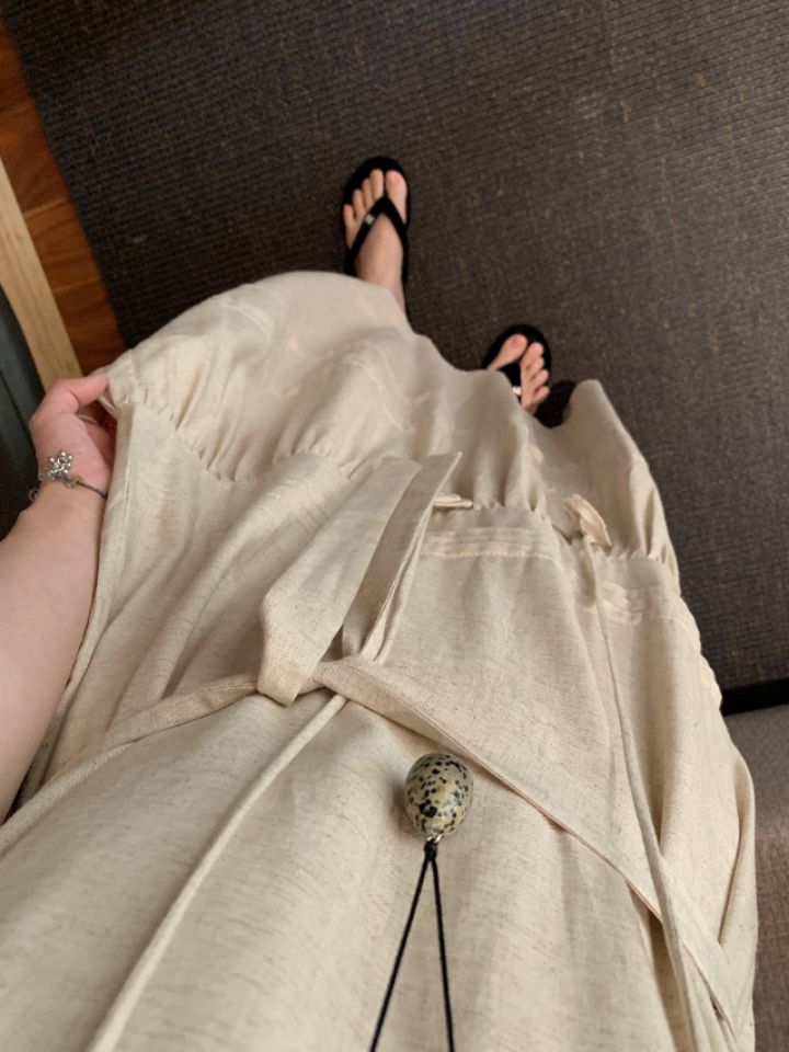 HER東大門㊣實拍女裝新品推薦25春夏時尚休閑人氣連衣裙含腰帶HER連衣裙