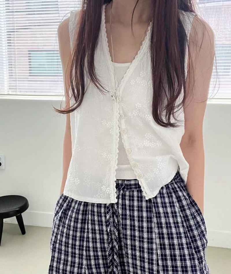 BUTTERING韓國代購㊣女士新品時尚熱賣人氣職業25春夏休閑馬甲ARLOW馬甲