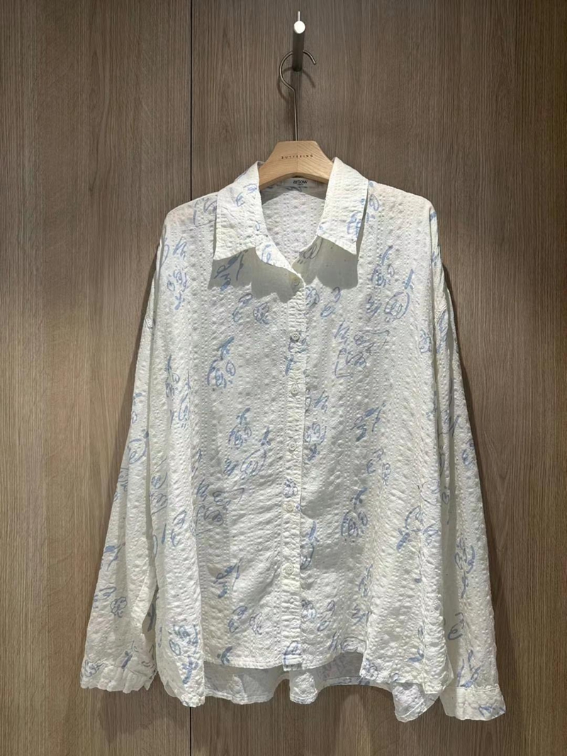 BUTTERING東大門㊣實拍女士新品時尚休閑職業熱賣襯衫蕾絲衫ARLOW襯衫/蕾絲衫圖色1