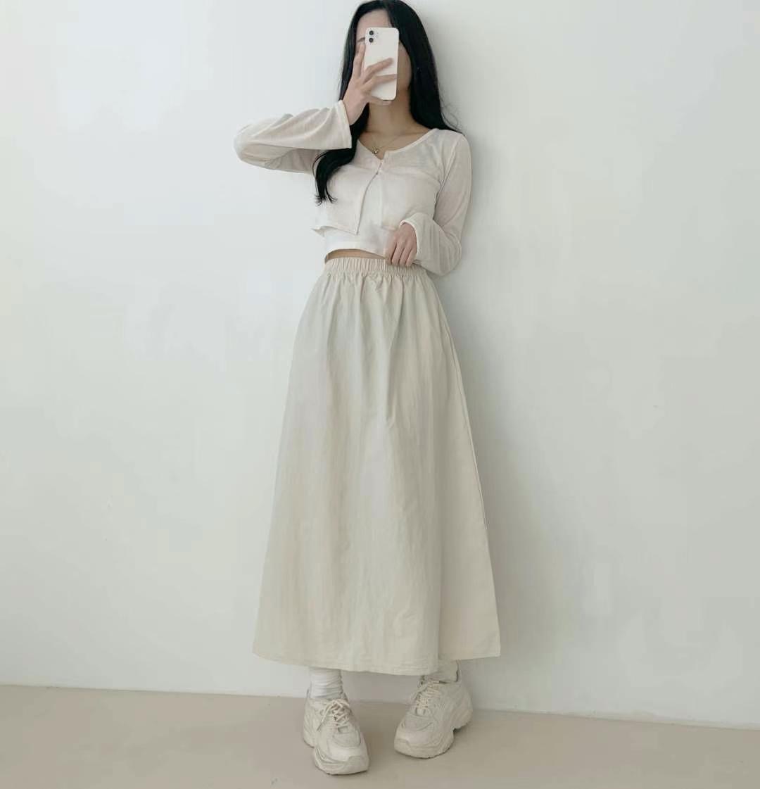 WOO SUNG韓國代購㊣女士新款熱賣25春夏職業人氣時尚推薦長裙WOO SUNG長裙
