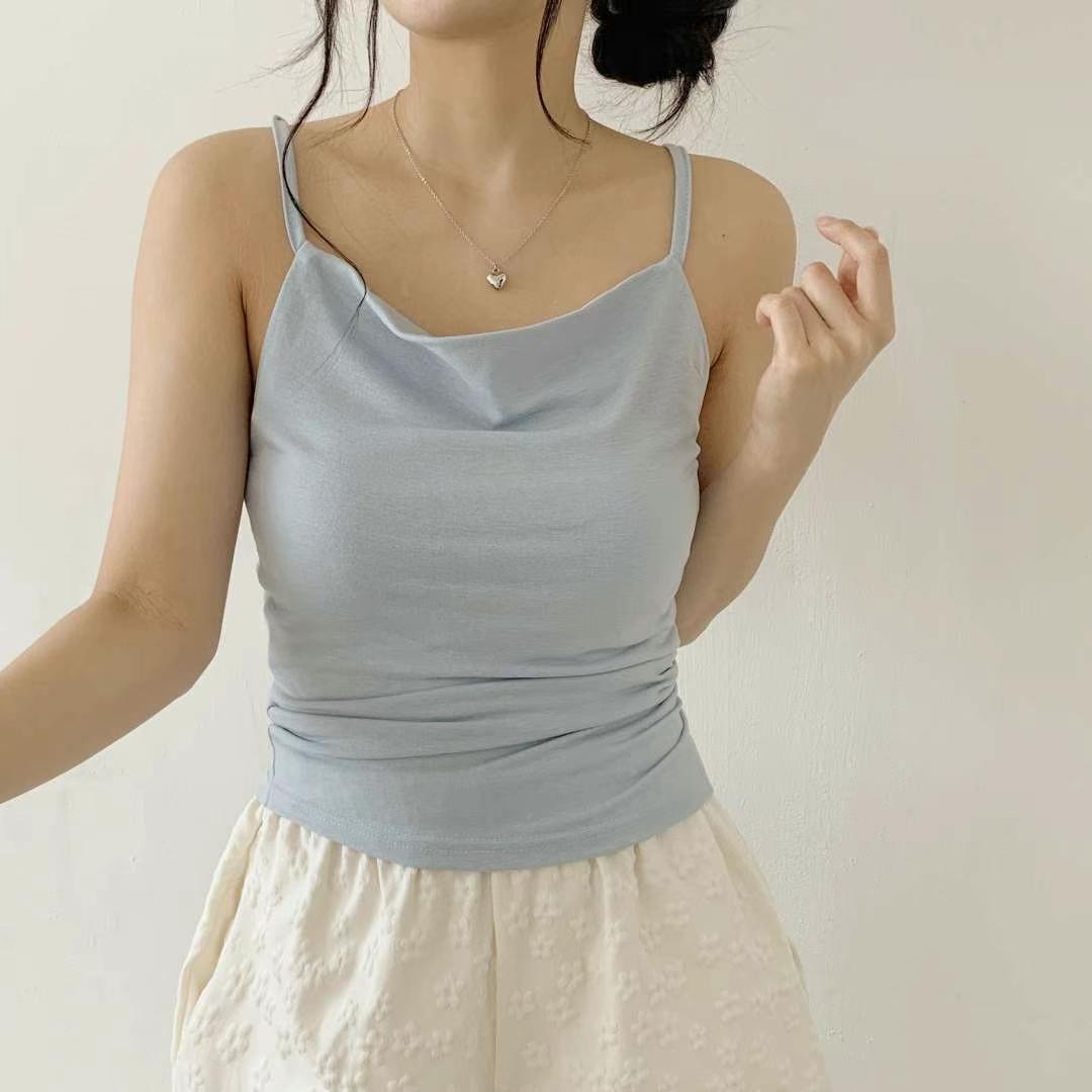 WOO SUNG韓國直郵㊣女裝新品推薦25春夏熱賣休閑人氣吊帶背心WOO SUNG吊帶/背心圖色2