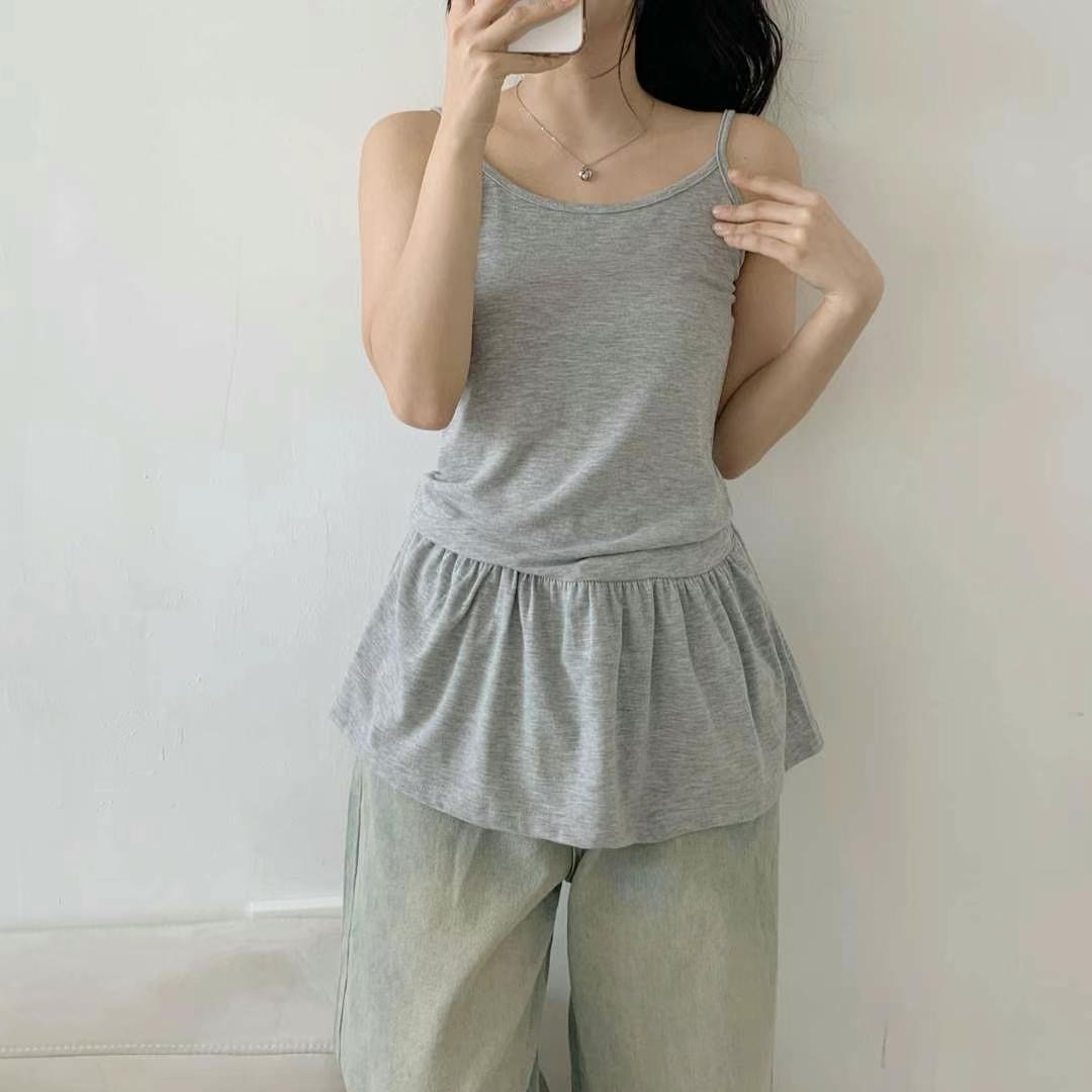 WOO SUNG韓國直郵㊣女裝新款休閑熱賣25春夏時尚推薦吊帶背心WOO SUNG吊帶/背心圖色2