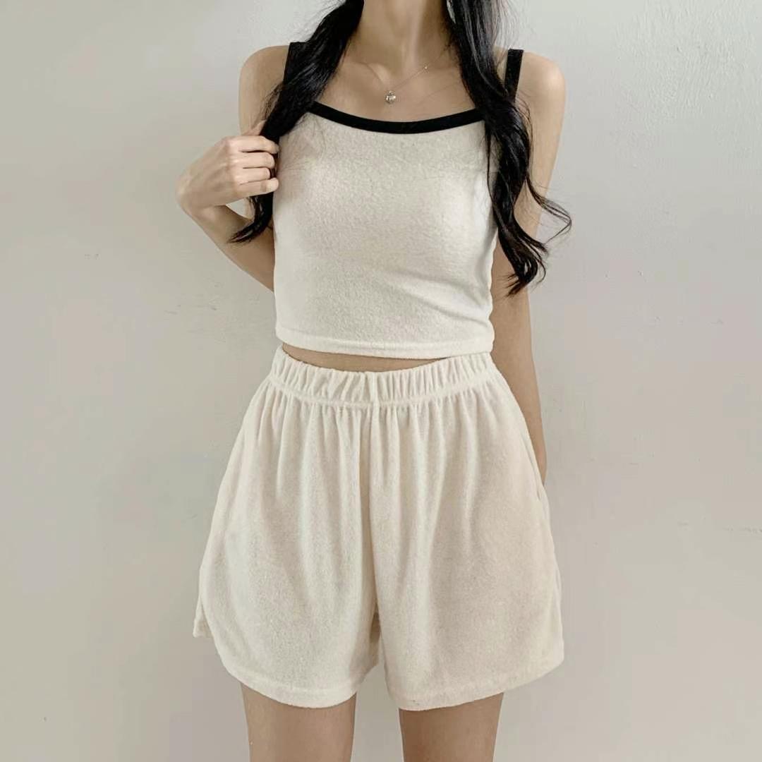 WOO SUNG東大門㊣實拍女裝新品人氣推薦時尚休閑吊帶背心短款WOO SUNG吊帶/背心