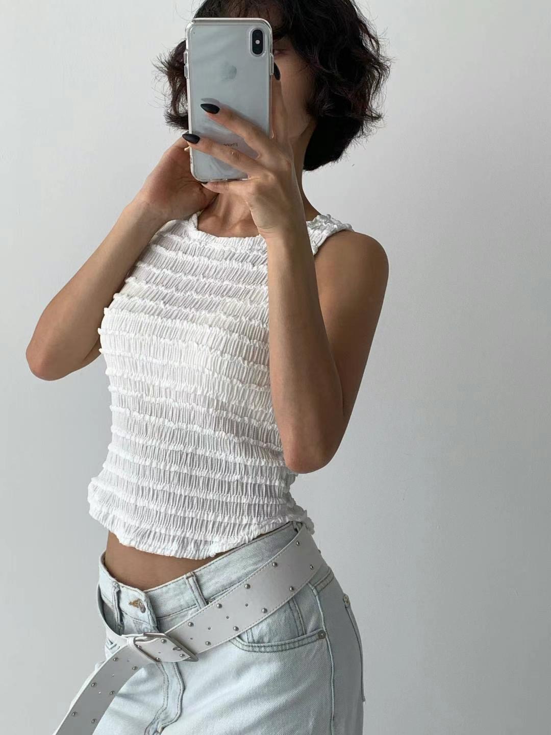 HIGHCOLOR韓國代購㊣女裝新款25春夏時尚人氣推薦休閑吊帶背心HIGHCOLOR吊帶/背心
