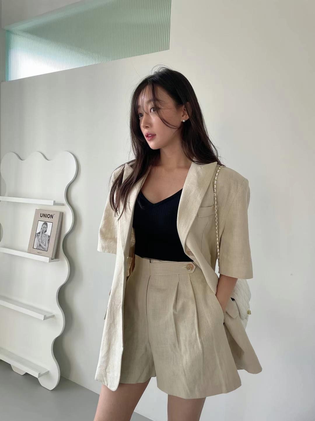 HIGHCOLOR東大門㊣直郵女士新款時尚休閑推薦職業25春夏短褲HIGHCOLOR短褲