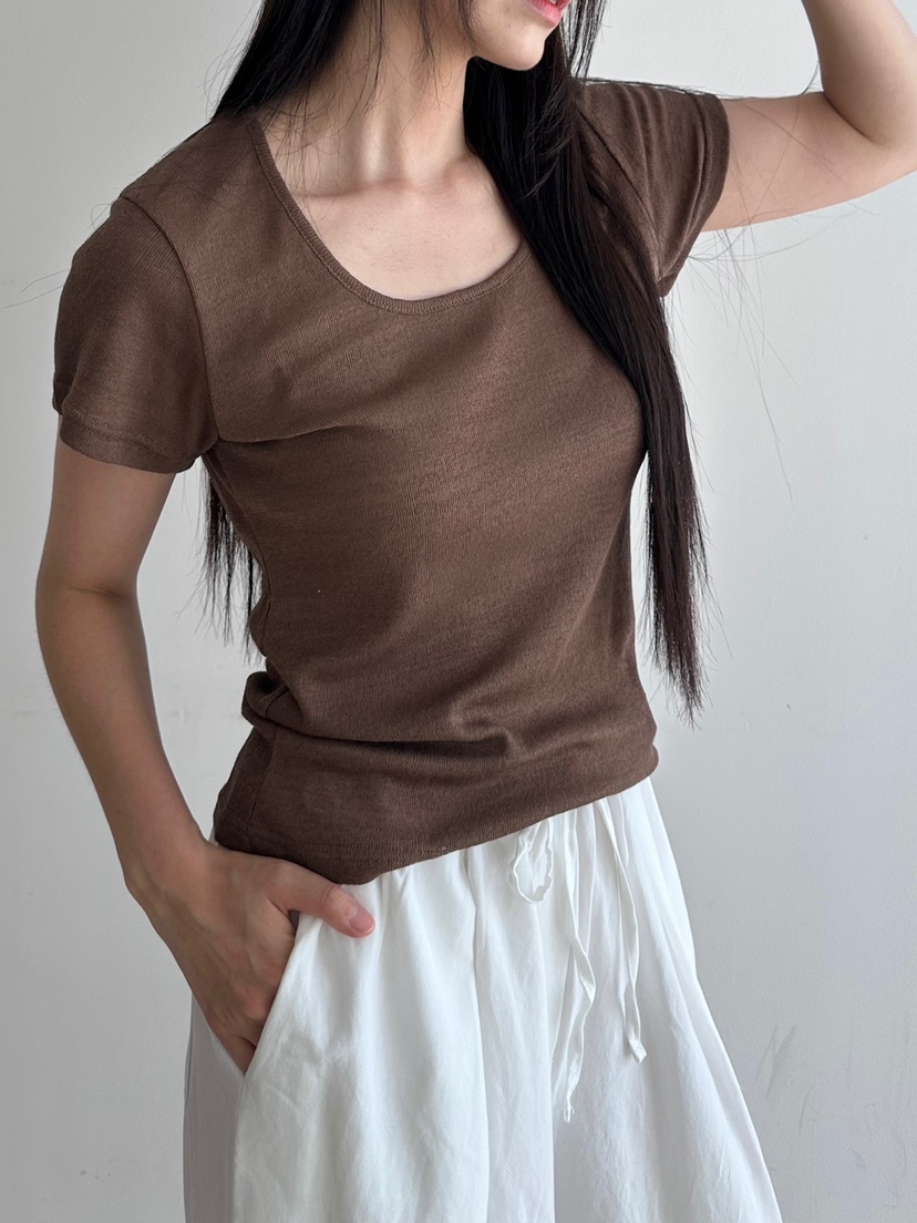 CYLINDER韓國代購㊣女裝新款熱賣休閑人氣25春夏職業推薦T恤CYLINDERT恤