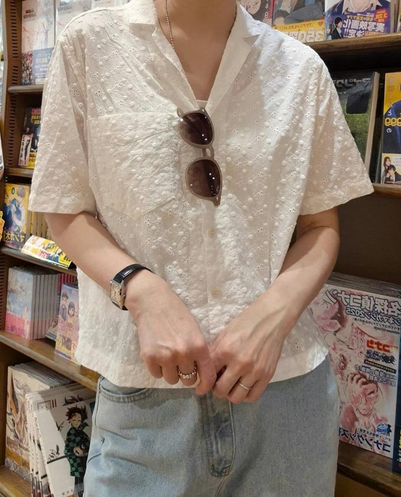 BUTTERING東大門㊣代購女裝新款熱賣人氣休閑25春夏襯衫蕾絲衫ARLOW襯衫/蕾絲衫