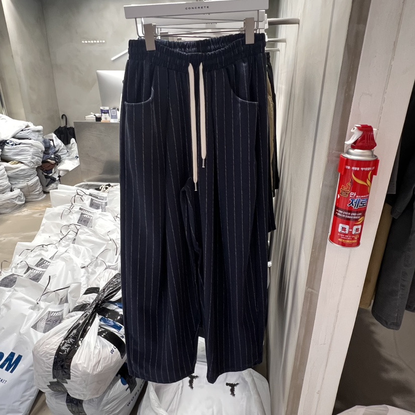 CONCRETE韓國代購㊣女裝新品25春夏人氣休閑職業休閑褲條紋BENK休閑褲圖色2
