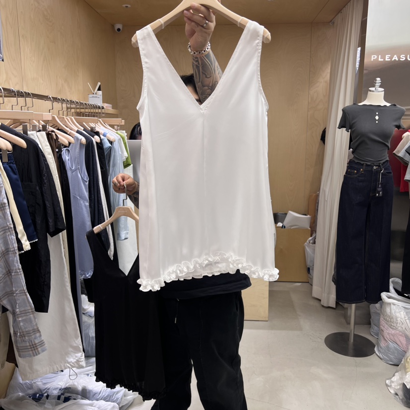 PLEASURE東大門㊣直郵女裝新款職業25春夏人氣熱賣吊帶背心PLEASURE吊帶/背心