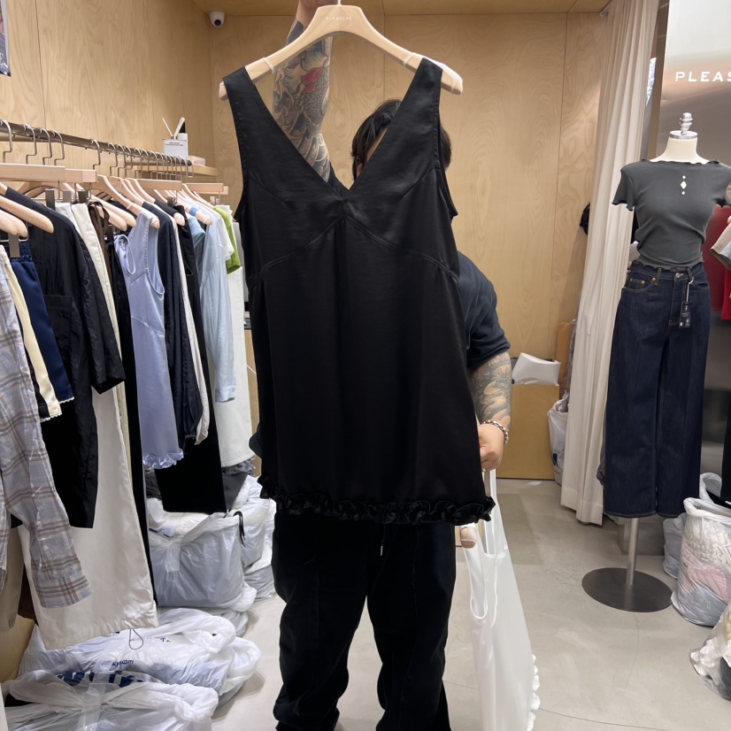PLEASURE東大門㊣直郵女裝新款職業25春夏人氣熱賣吊帶背心PLEASURE吊帶/背心圖色3