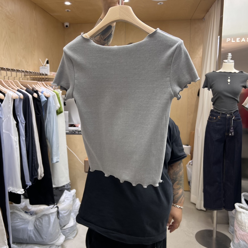 PLEASURE韓國直郵㊣女裝新品推薦人氣25春夏職業熱賣T恤兔子PLEASURET恤