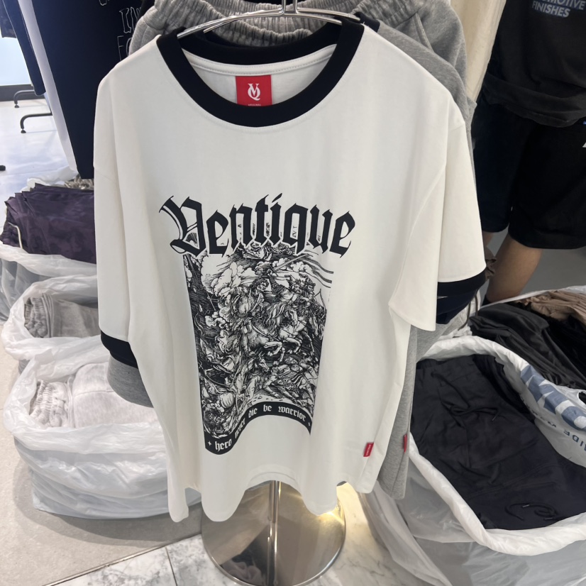 VENTIQUE東大門㊣直郵女士新品休閑職業25春夏推薦時尚人氣T恤VENTIQUET恤圖色1
