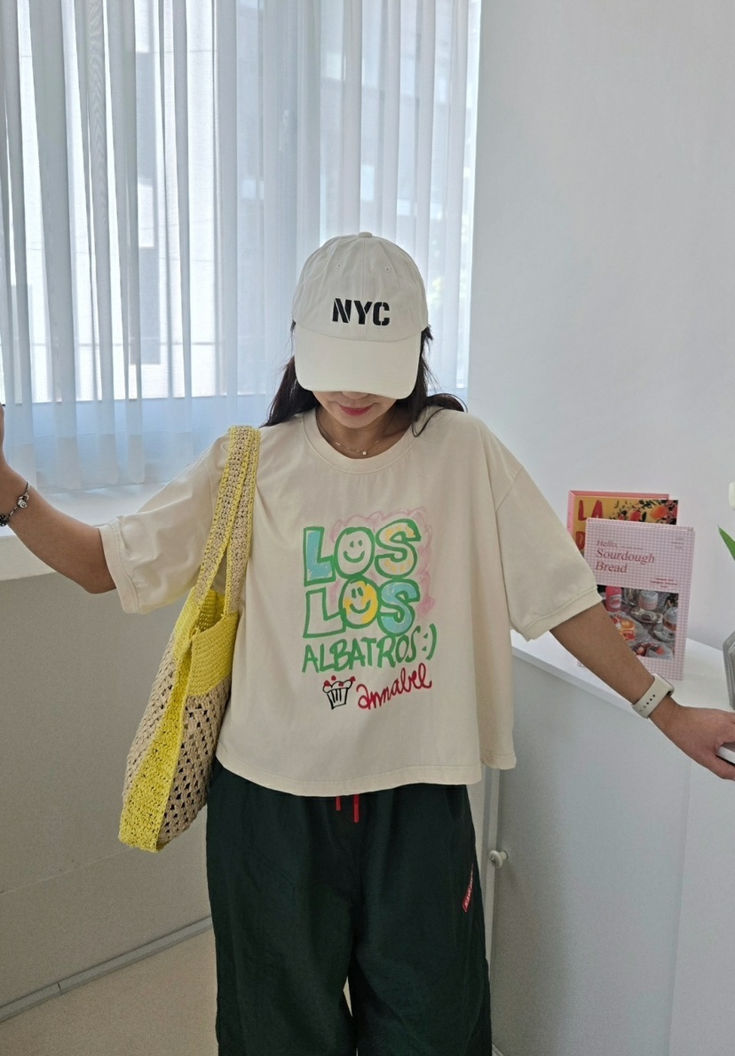 YESFREE韓國直郵㊣女士新款人氣25春夏休閑熱賣職業推薦T恤YESFREET恤