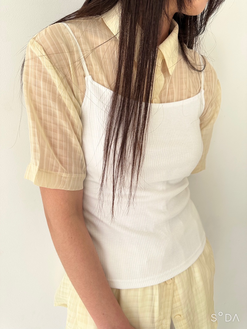 CYLINDER東大門㊣代購女裝新款時尚人氣推薦襯衫蕾絲衫格紋CYLINDER襯衫/蕾絲衫
