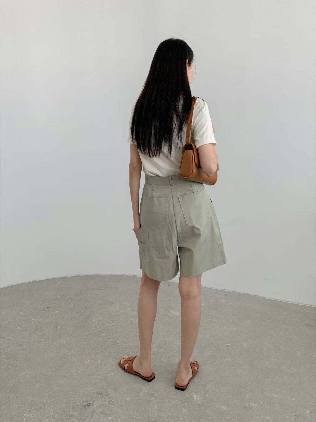 MORPHIN-모르핀-T東大門㊣實拍女士新品休閑25春夏短褲口袋MORPHIN-T短褲