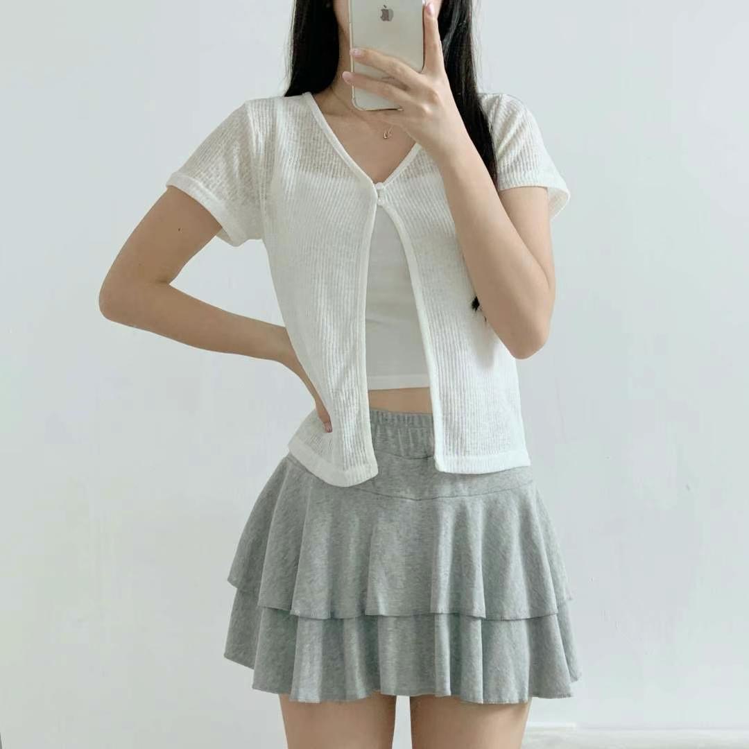 WOO SUNG韓國直郵㊣女裝新品人氣職業休閑推薦25春夏針織衫開衫WOO SUNG針織衫