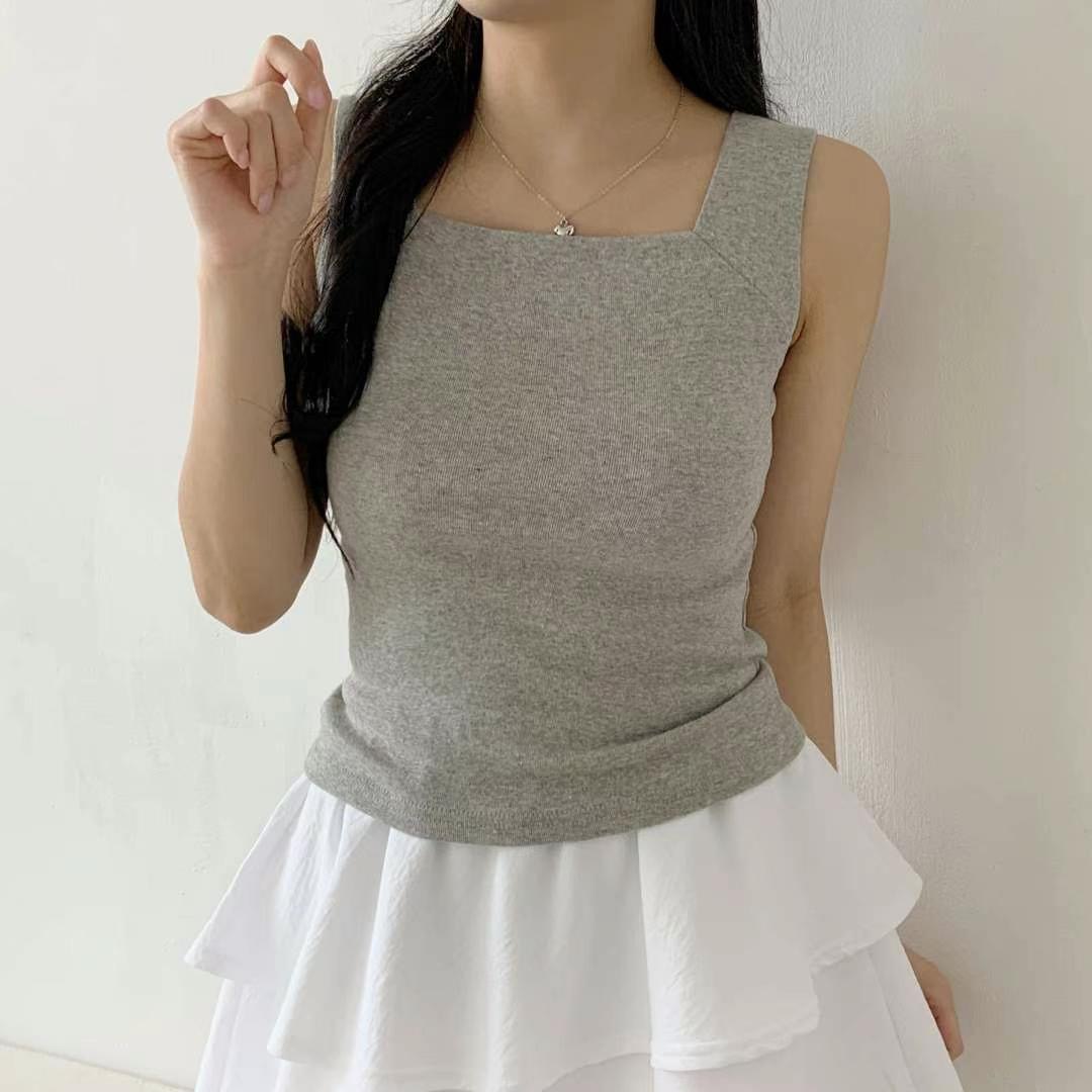WOO SUNG東大門㊣代購女士新款推薦人氣休閑時尚熱賣吊帶背心WOO SUNG吊帶/背心圖色2