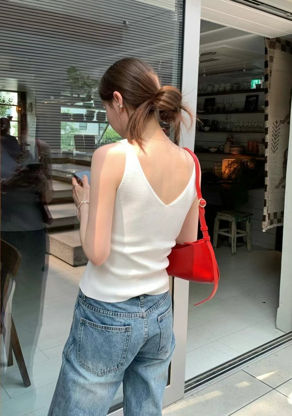 WEARRAW韓國直郵㊣女裝新品熱賣休閑25春夏職業時尚吊帶背心WEARRAW吊帶/背心