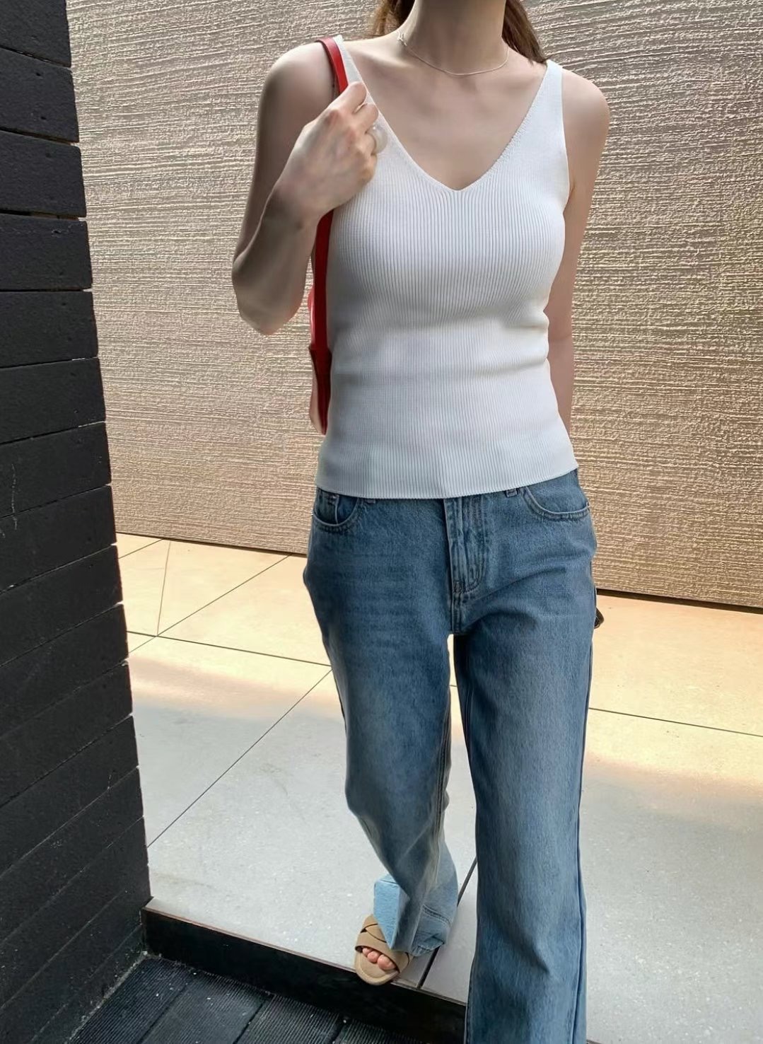 WEARRAW韓國直郵㊣女裝新品熱賣休閑25春夏職業時尚吊帶背心WEARRAW吊帶/背心圖色2