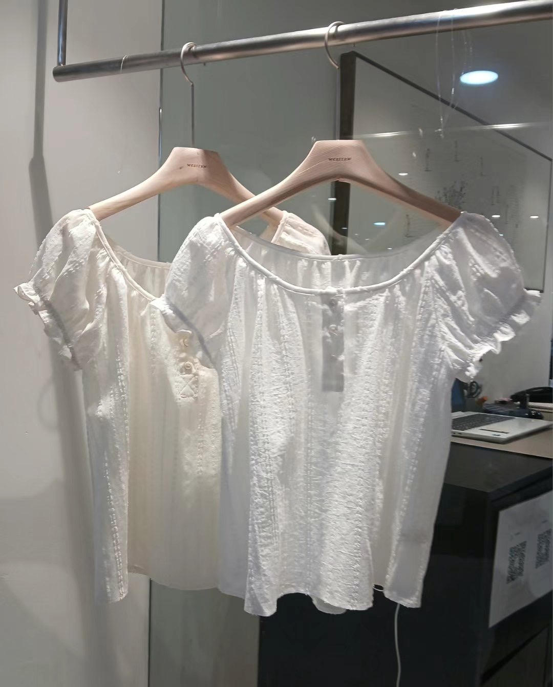WEARRAW東大門㊣實拍女裝新品時尚熱賣職業襯衫蕾絲衫紐扣絨WEARRAW襯衫/蕾絲衫