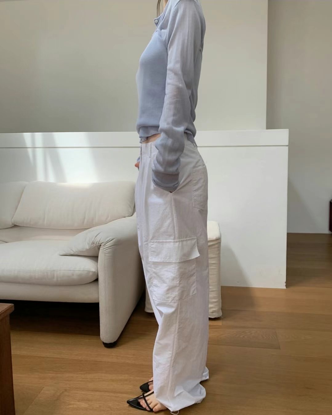 WEARRAW韓國直郵㊣女裝新品時尚25春夏推薦熱賣職業休閑褲尼龍WEARRAW休閑褲