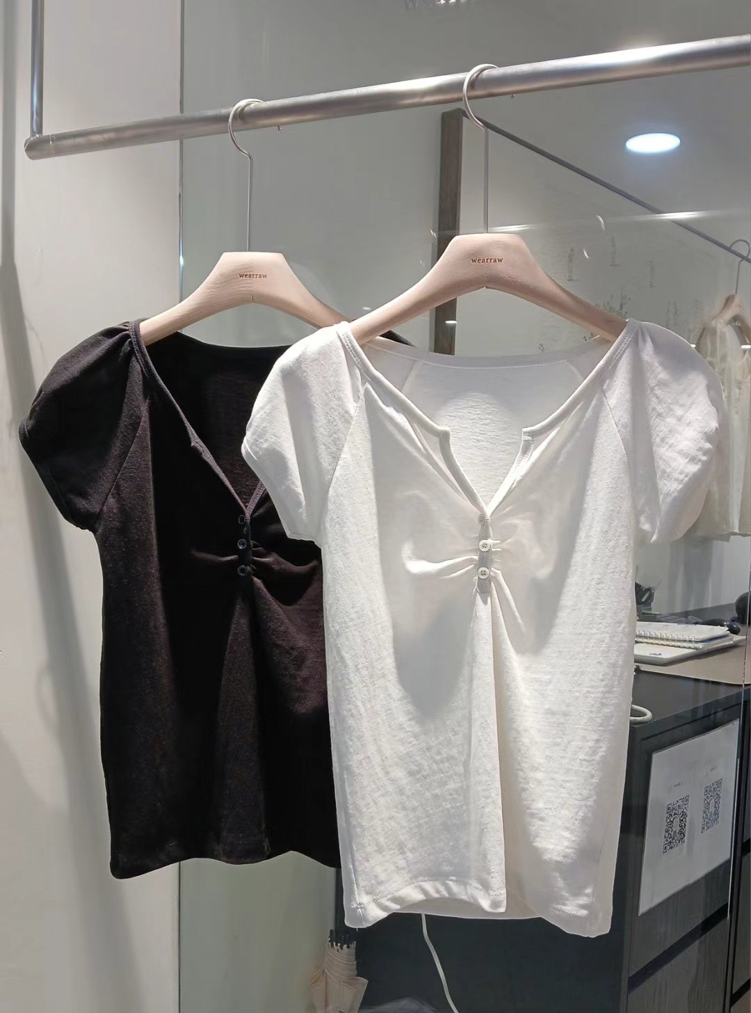 WEARRAW韓國直郵㊣女士新品人氣職業推薦休閑25春夏時尚T恤WEARRAWT恤