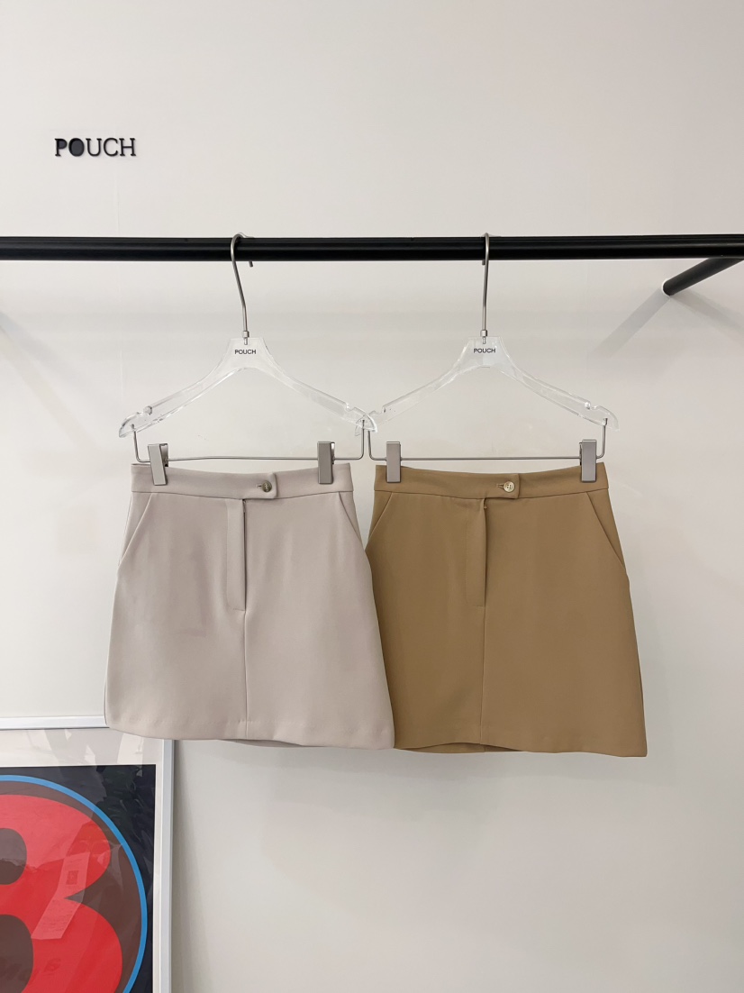 POUCH韓國直郵㊣女士新款休閑熱賣推薦人氣職業時尚25春夏短裙POUCH短裙