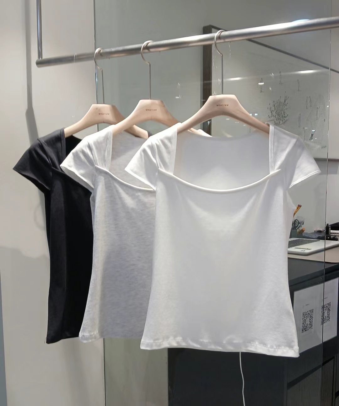 WEARRAW東大門㊣直郵女士新品推薦25春夏時尚職業熱賣人氣T恤WEARRAWT恤圖色1左一色