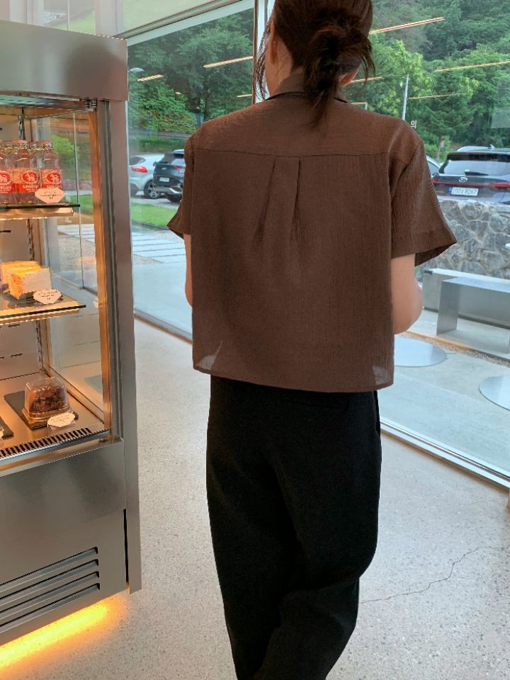 DOIT東大門㊣代購女裝新品休閑職業人氣25春夏襯衫蕾絲衫羅紋DOIT襯衫/蕾絲衫