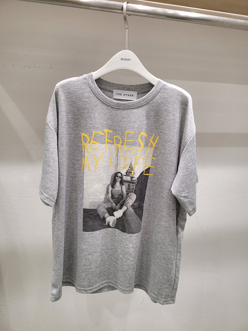 THE OTHER東大門㊣代購女士新品25春夏熱賣休閑時尚推薦T恤THE OTHERT恤圖色2