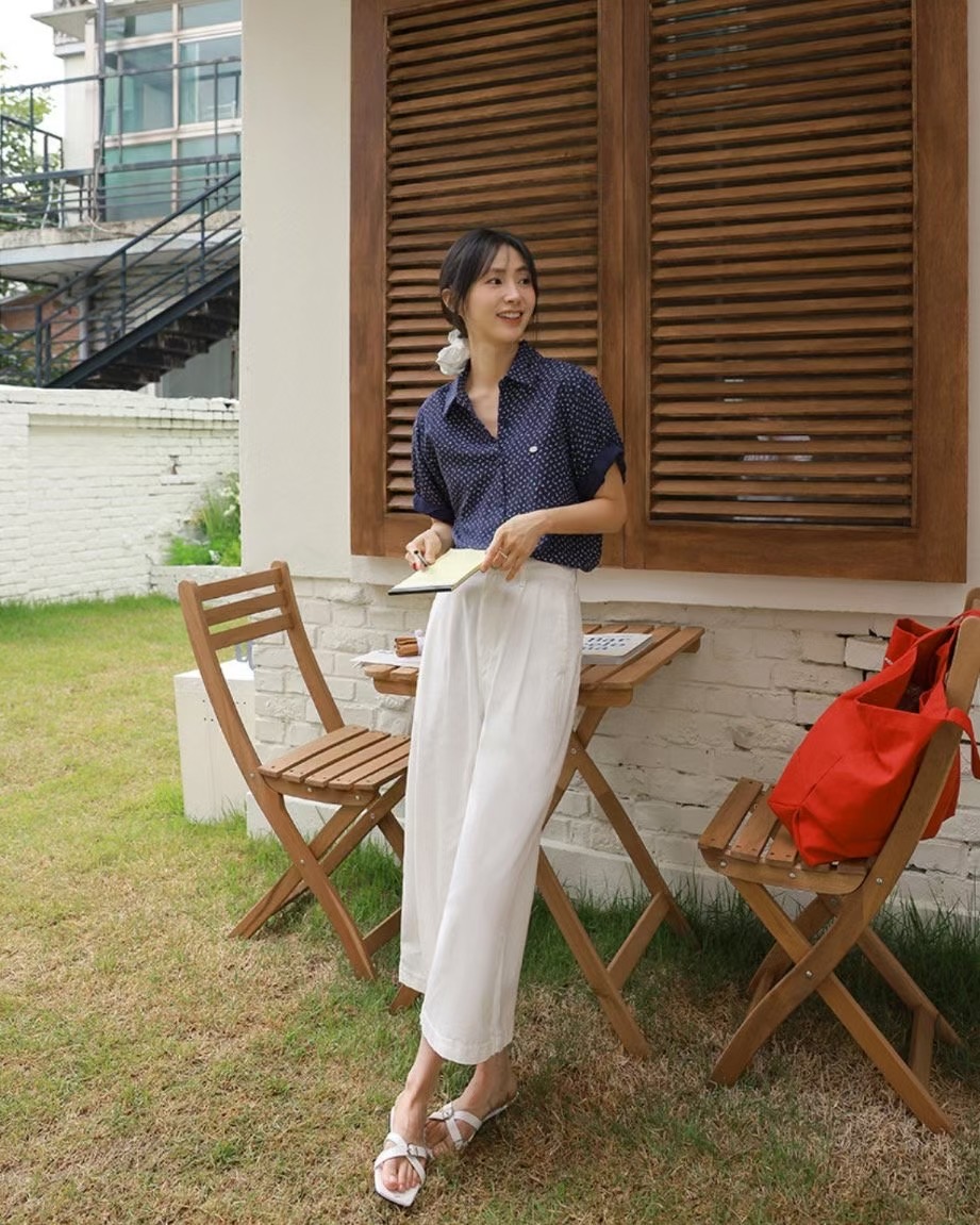 L V C東大門㊣直郵女士新品時尚休閑25春夏人氣休閑褲棉質L_V_C休閑褲