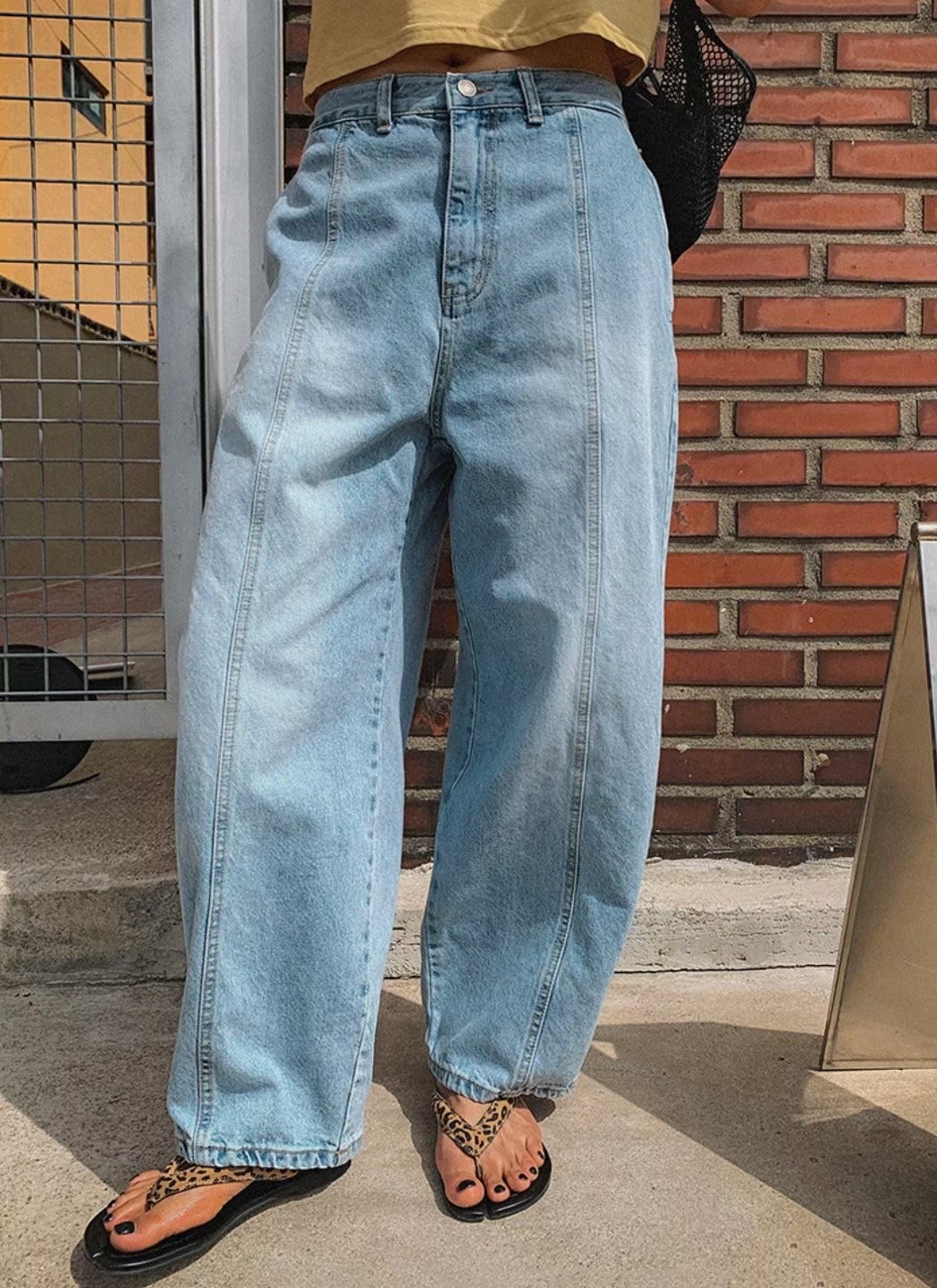 L V C東大門㊣實拍女裝新品推薦休閑時尚職業25春夏牛仔褲L_V_C牛仔褲