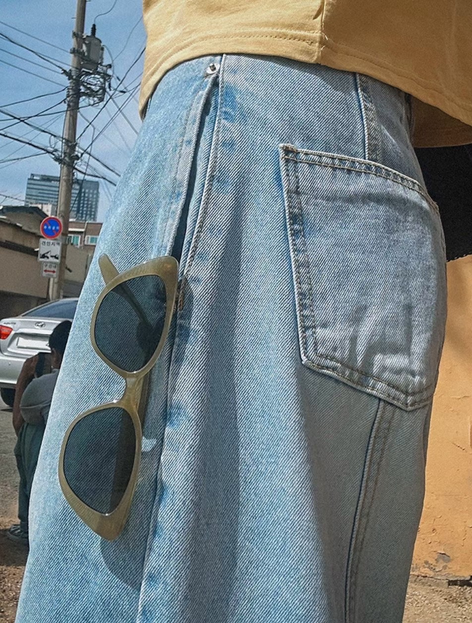 L V C東大門㊣實拍女裝新品推薦休閑時尚職業25春夏牛仔褲L_V_C牛仔褲