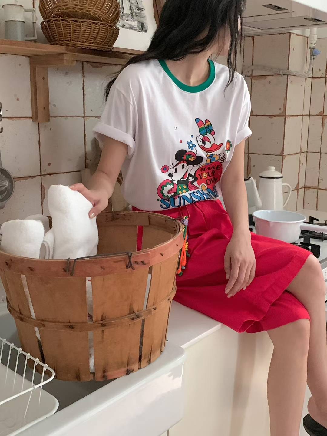 L V C韓國代購㊣女裝新品25春夏推薦職業時尚休閑人氣T恤L_V_CT恤