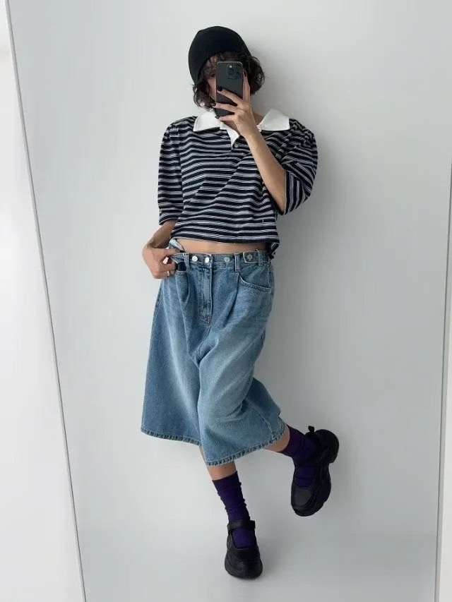 L V C韓國代購㊣女士新款熱賣人氣推薦時尚25春夏休閑短褲L_V_C短褲