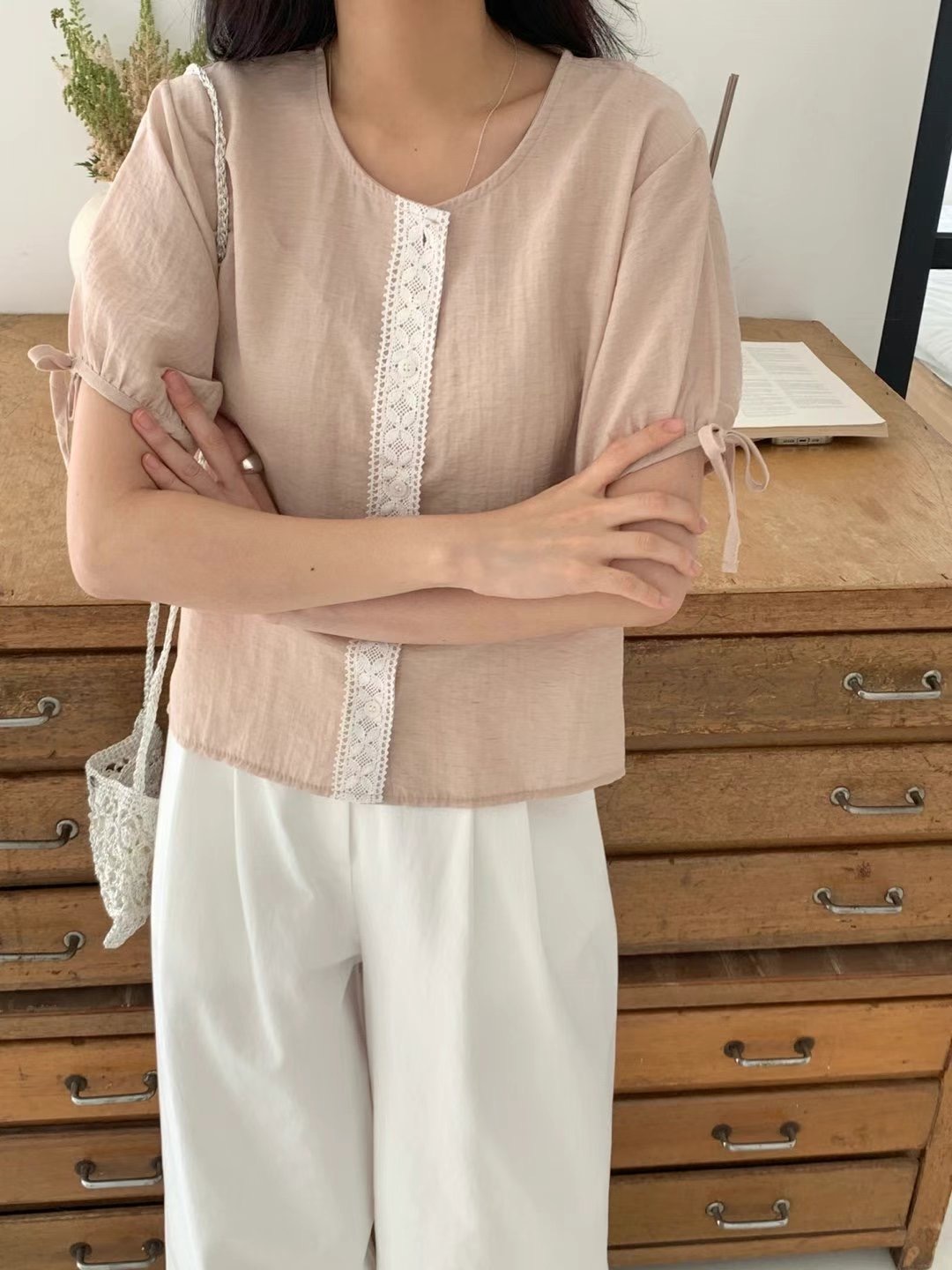 J.BLANG東大門㊣代購女裝新款25春夏推薦人氣職業襯衫蕾絲衫J.BLANG襯衫/蕾絲衫圖色2