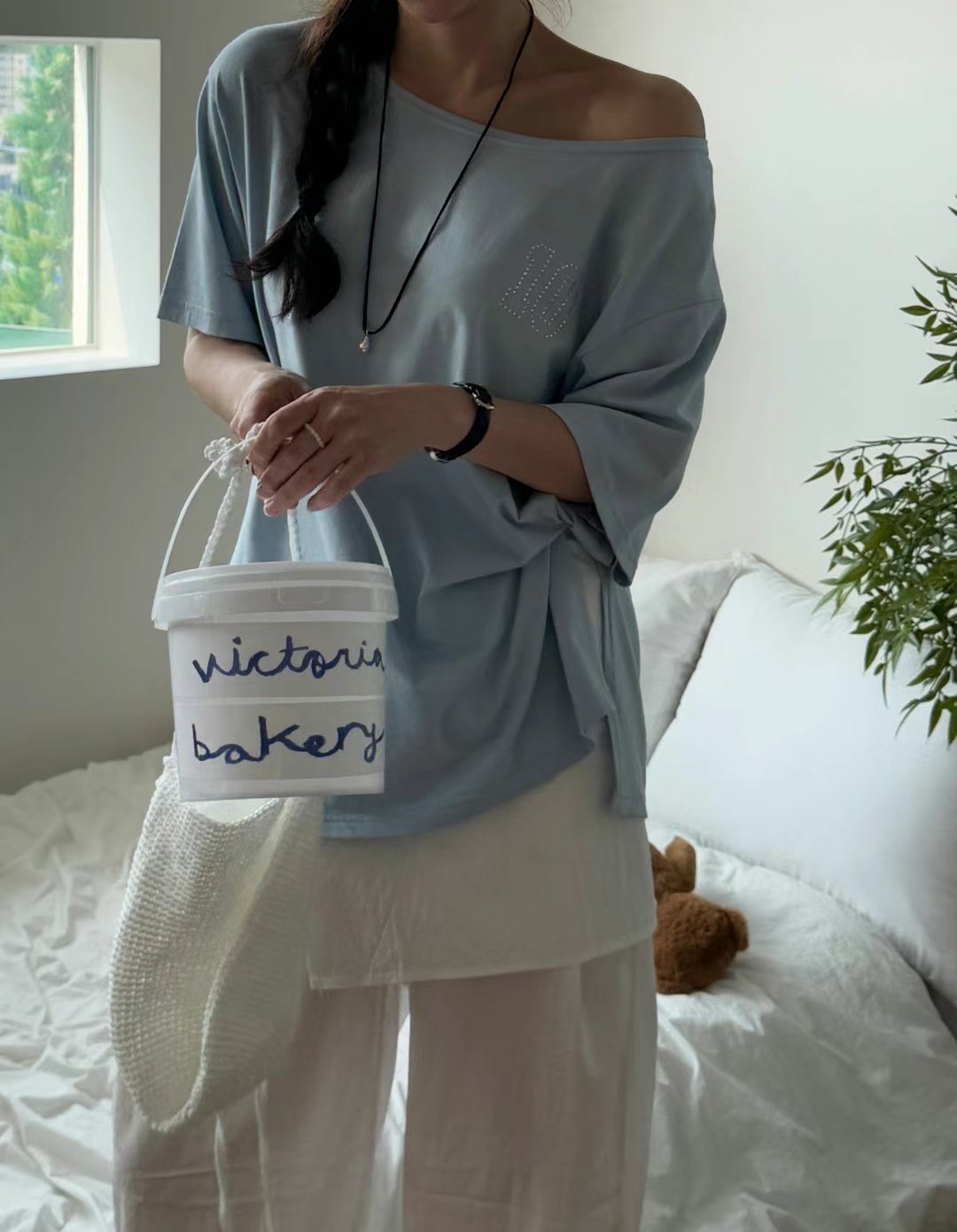GLOSSY韓國代購㊣女士新品25春夏時尚熱賣休閑真品推薦人氣T恤GLOSSYT恤