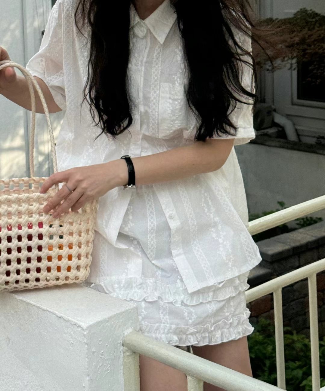 GLOSSY韓國直郵㊣女士新品休閑職業真品25春夏推薦襯衫蕾絲衫GLOSSY襯衫/蕾絲衫