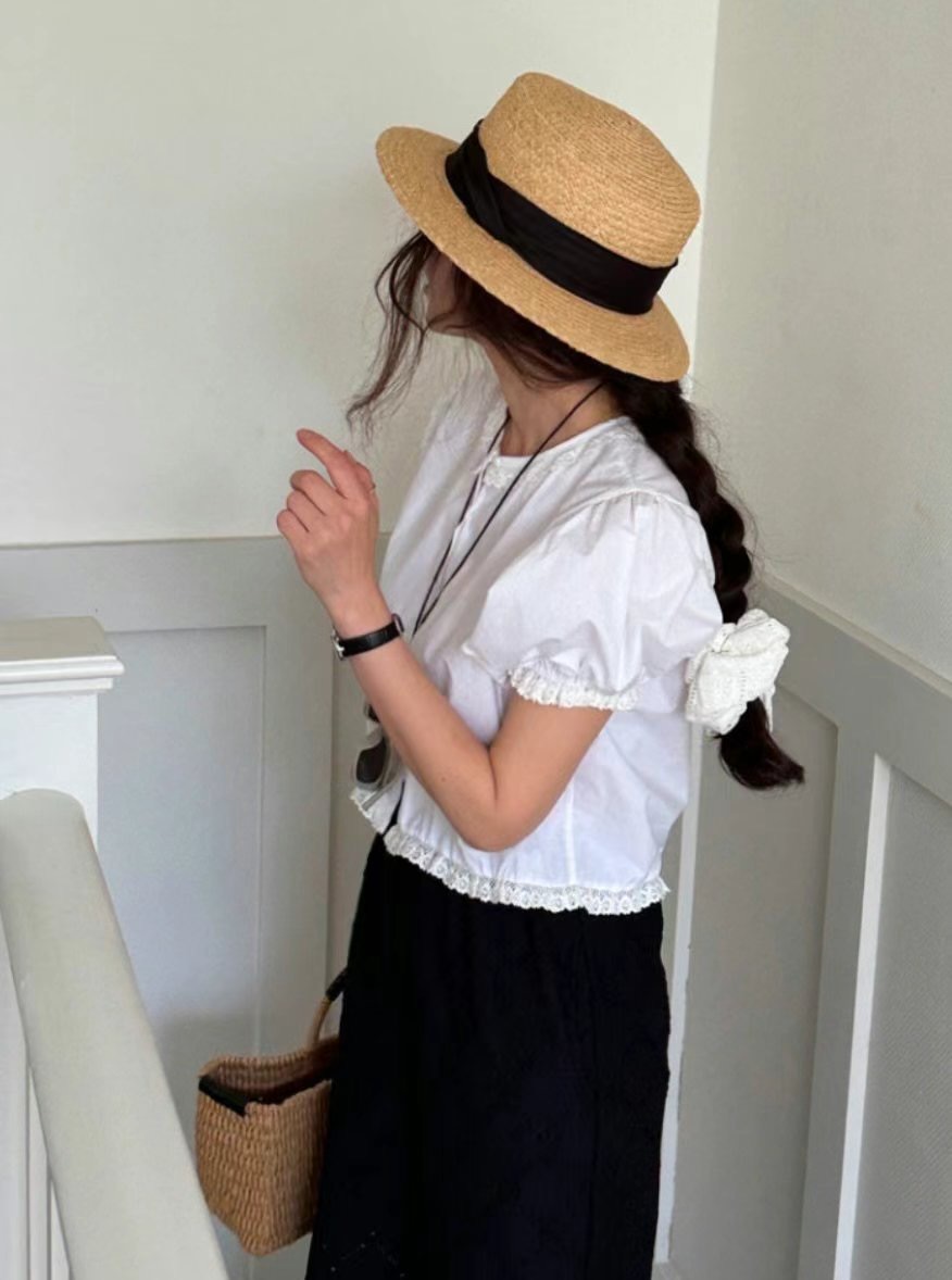 GLOSSY韓國代購㊣女裝新款休閑熱賣職業時尚人氣襯衫蕾絲衫GLOSSY襯衫/蕾絲衫
