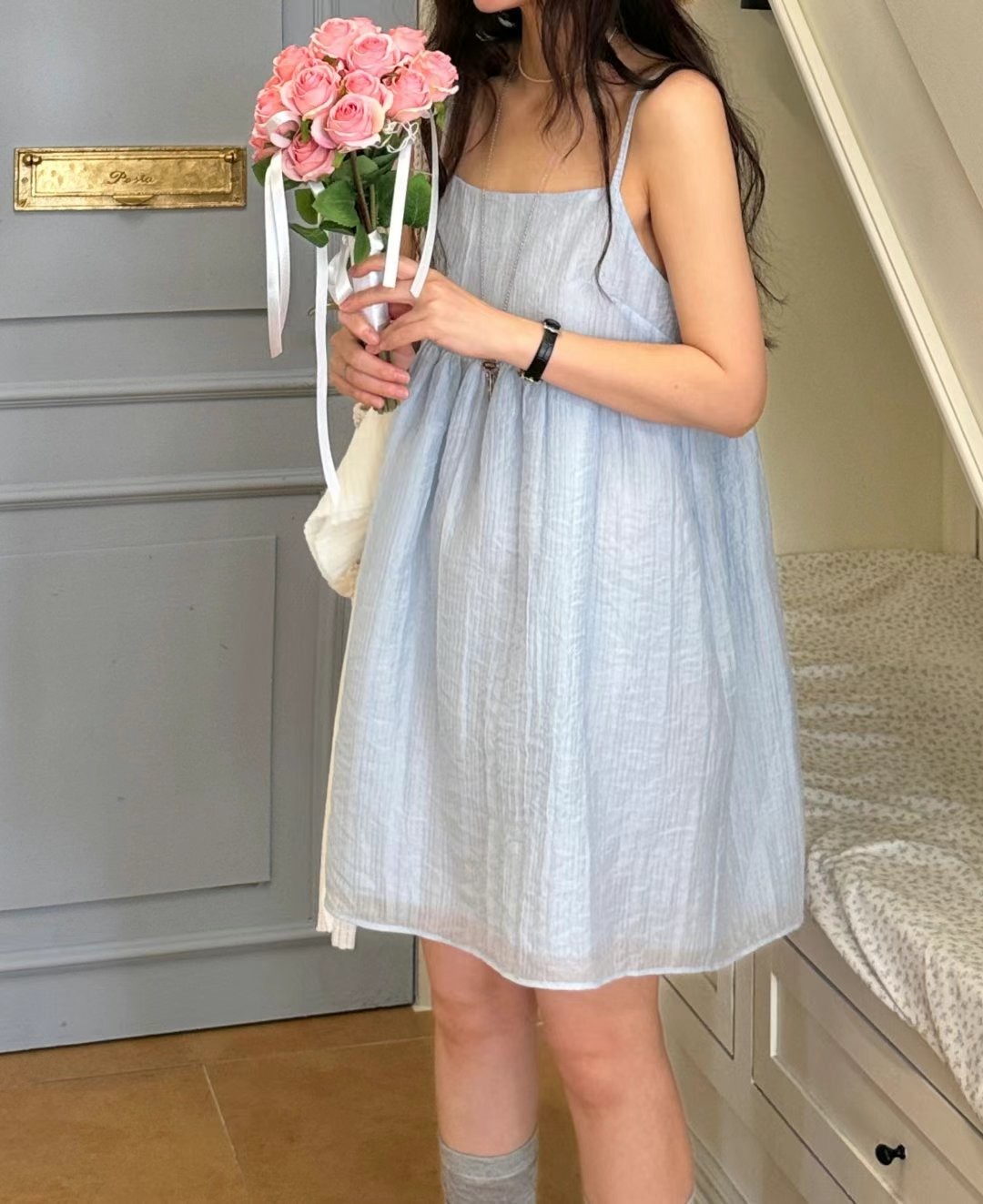 GLOSSY韓國直郵㊣女裝新款職業時尚真品人氣熱賣休閑連衣裙GLOSSY連衣裙圖色1