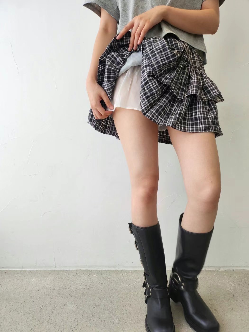 LAYERING東大門㊣代購女士新品25春夏職業時尚休閑熱賣短裙LAYERING短裙
