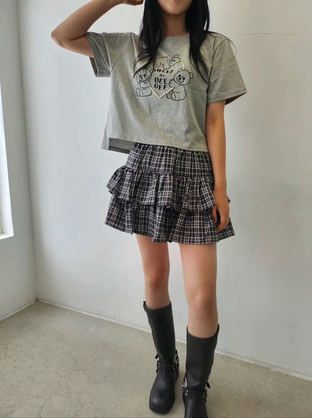 LAYERING東大門㊣代購女士新品25春夏職業時尚休閑熱賣短裙LAYERING短裙圖色2