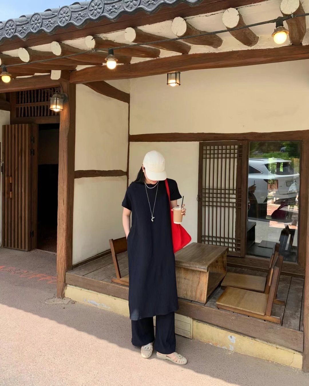 GLOSSY東大門㊣代購女裝新款熱賣25春夏時尚休閑人氣職業套裝GLOSSY套裝圖色2