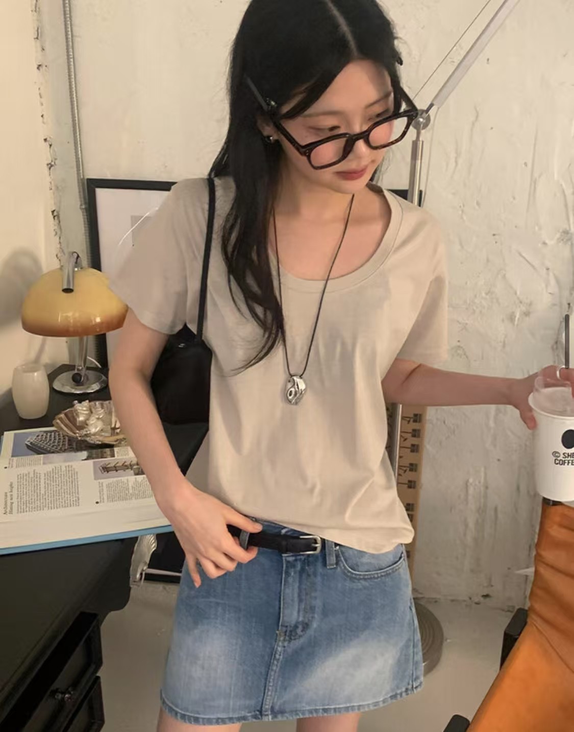 REPAIR東大門㊣實拍女士新款休閑推薦時尚熱賣人氣職業T恤絲綢REPAIRT恤圖色3